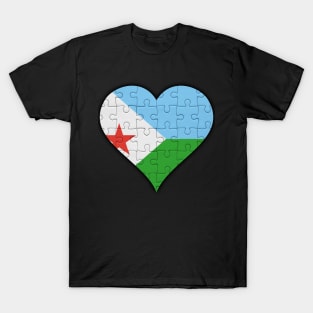 Djiboutian Jigsaw Puzzle Heart Design - Gift for Djiboutian With Djibouti Roots T-Shirt